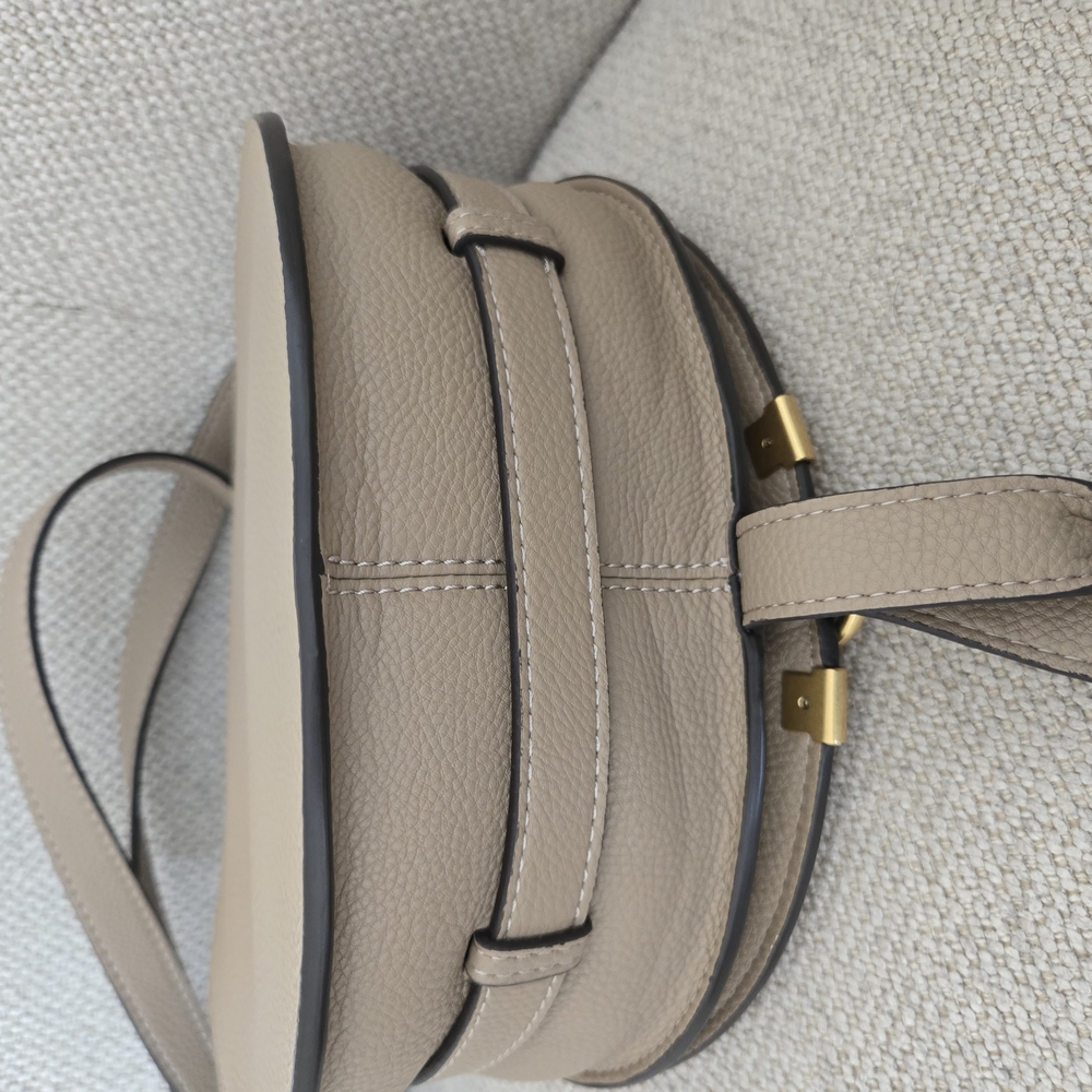 Minimalist Tan Crossbody Bag with Gold Hardware Chloe